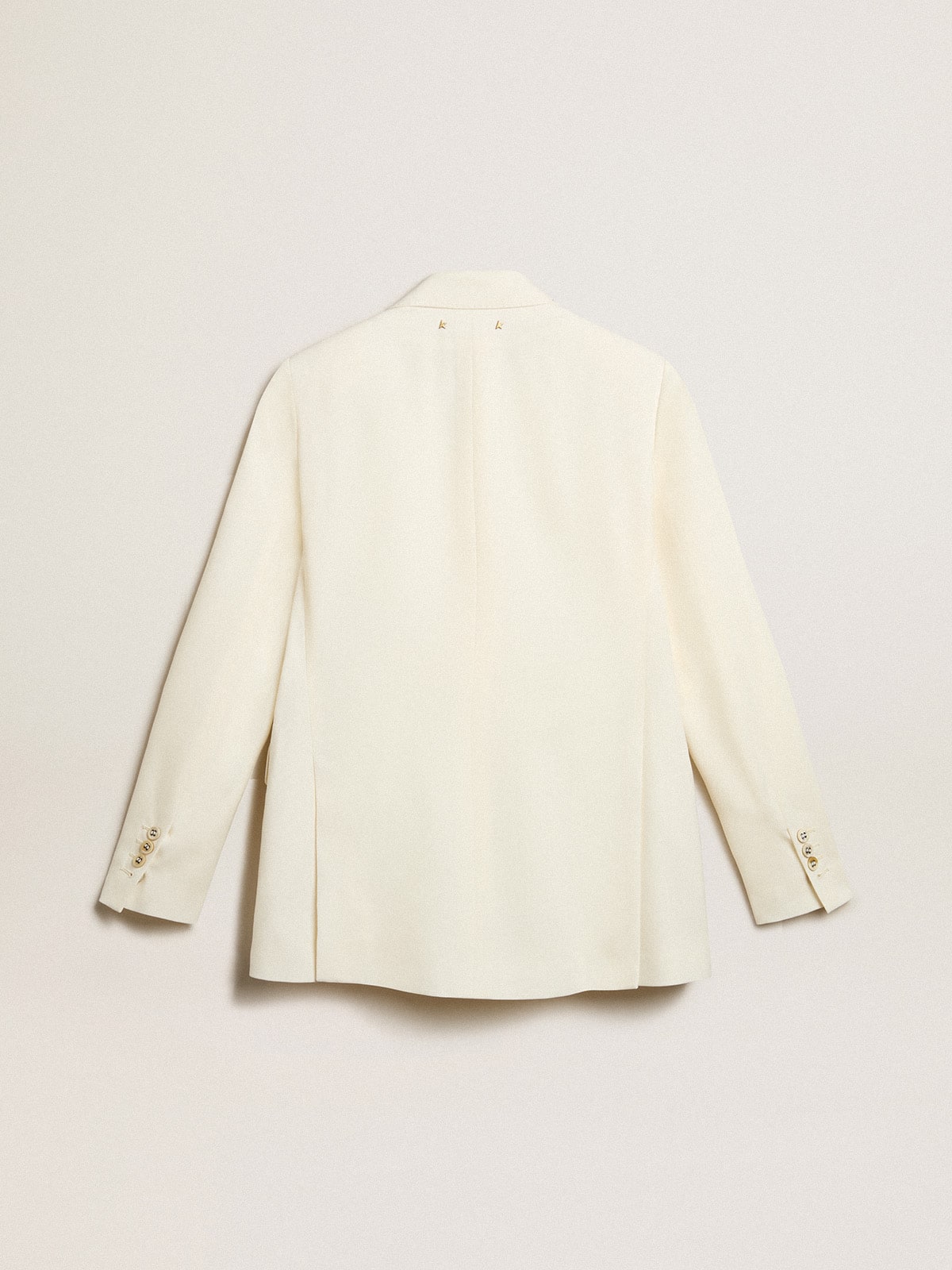 Women’s aged white double-breasted blazer - Golden Goose Women