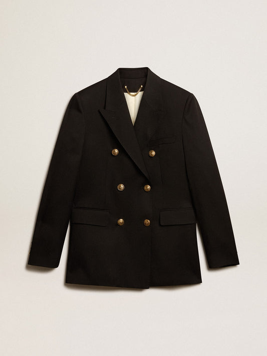 Women’s black double-breasted blazer - Golden Goose Women