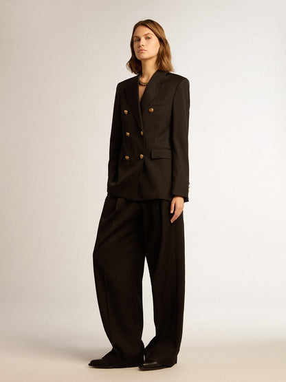 Women’s black double-breasted blazer - Golden Goose Women