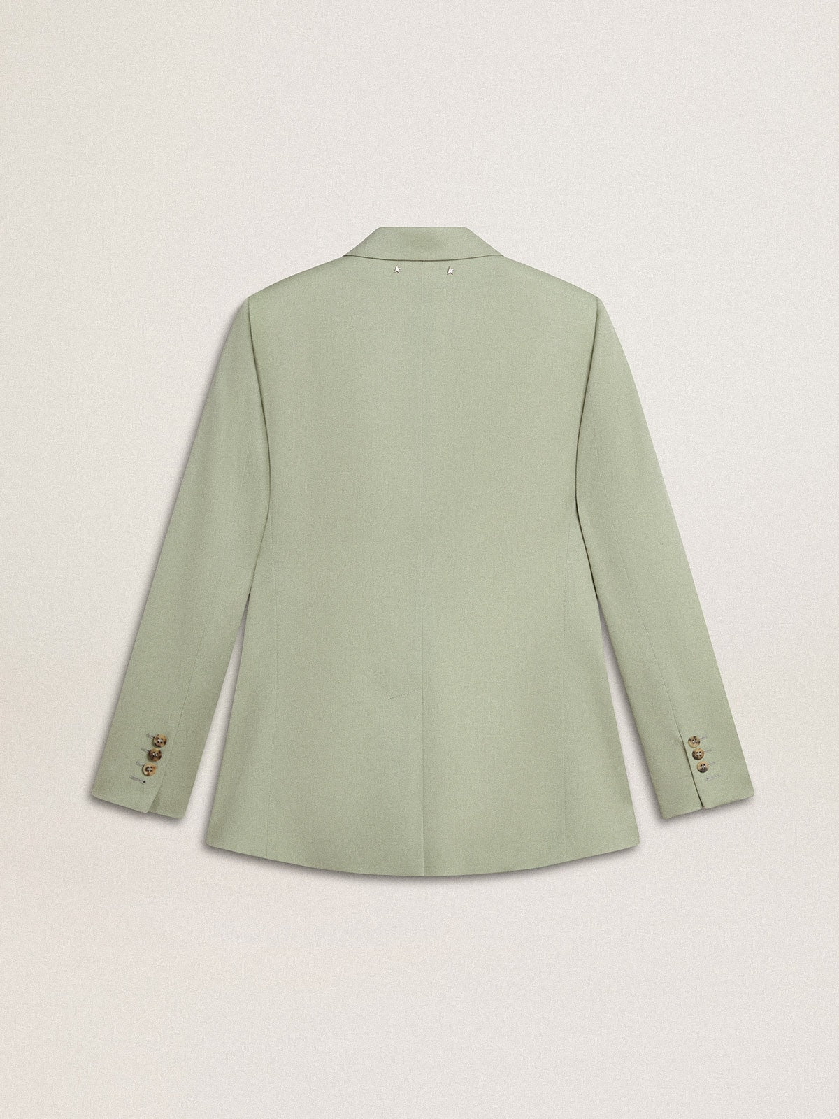 Women's blazer jacket in sage-green wool - Golden Goose Women