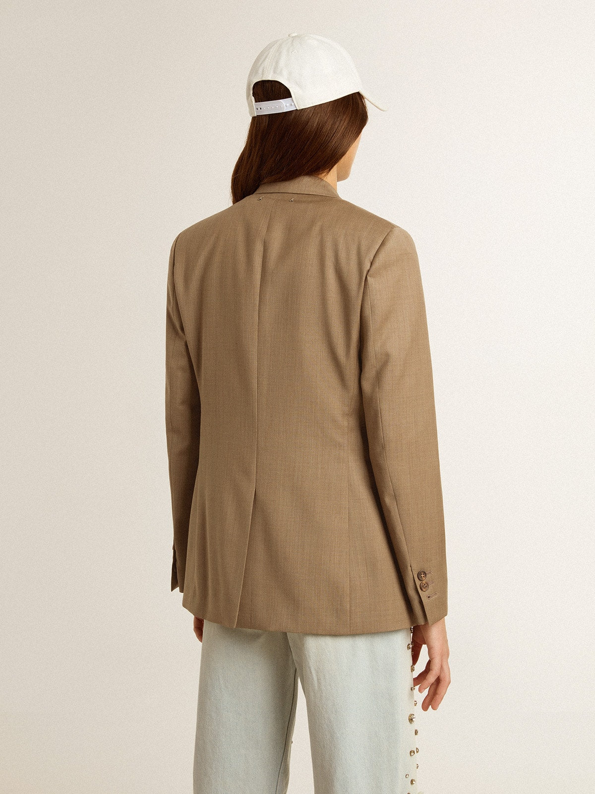 Women's dove-gray double-breasted blazer - Golden Goose Women