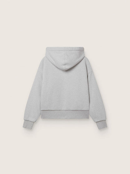 Star unisex hooded sweatshirt in gray melange cotton - Golden Goose Women|Men