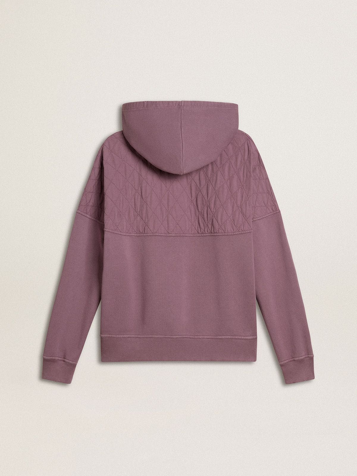 Unisex mauve cotton sweatshirt with print on the front - Golden Goose Women|Men