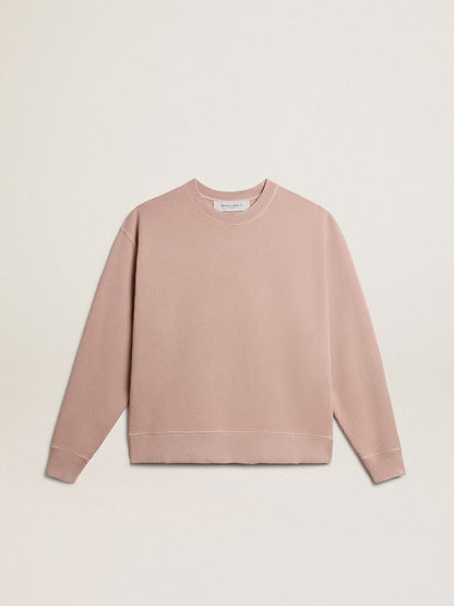 Powder-pink sweatshirt with reverse logo on the back - Jersey Capsule - Golden Goose Women|Men