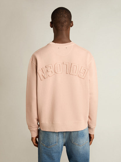 Powder-pink sweatshirt with reverse logo on the back - Jersey Capsule - Golden Goose Women|Men