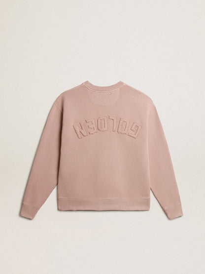 Powder-pink sweatshirt with reverse logo on the back - Jersey Capsule - Golden Goose Women|Men