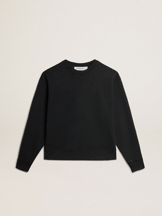 Sweatshirt in washed black with reverse logo on the back - Jersey Capsule - Golden Goose Women|Men