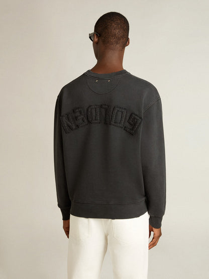 Sweatshirt in washed black with reverse logo on the back - Jersey Capsule - Golden Goose Women|Men