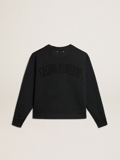 Sweatshirt in washed black with reverse logo on the back - Jersey Capsule - Golden Goose Women|Men
