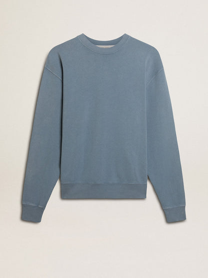 Baby blue sweatshirt with reverse logo on the back - Jersey Capsule - Golden Goose Women|Men