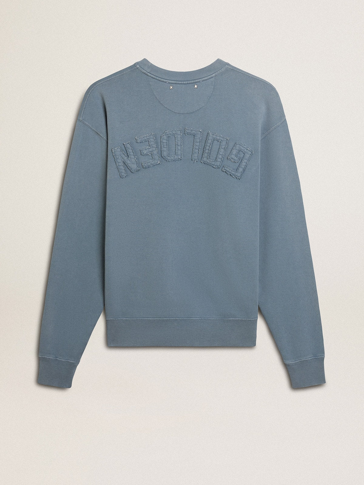 Baby blue sweatshirt with reverse logo on the back - Jersey Capsule - Golden Goose Women|Men
