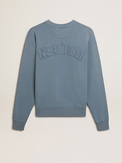 Baby blue sweatshirt with reverse logo on the back - Jersey Capsule - Golden Goose Women|Men