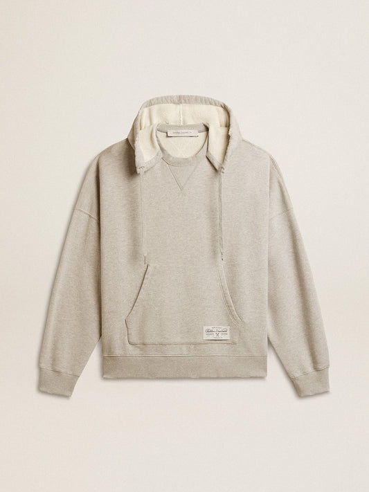 Unisex cotton hooded sweatshirt with print on the back - Golden Goose Women|Men
