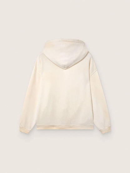 Star unisex hooded sweatshirt in white cotton with logo print - Golden Goose Women|Men