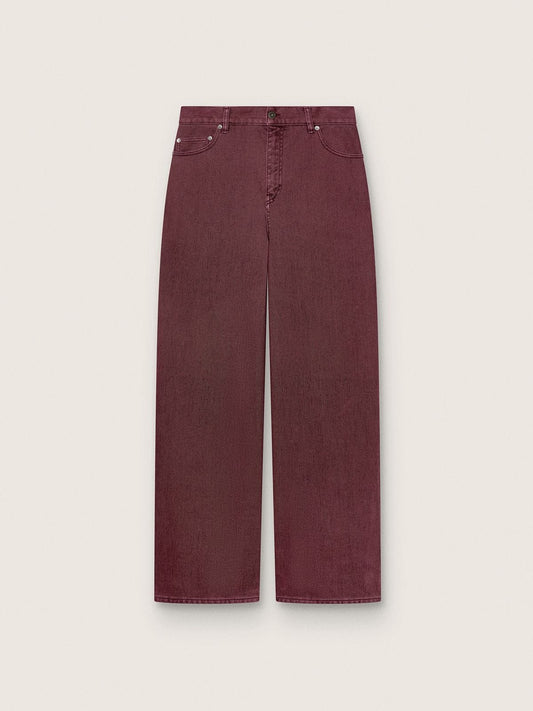 Women's jeans in burgundy denim - Golden Goose Women
