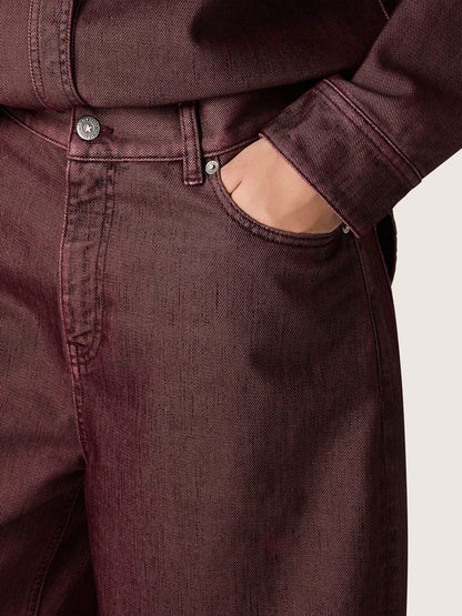 Women's jeans in burgundy denim - Golden Goose Women