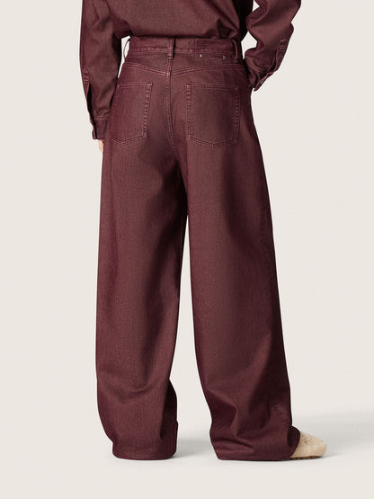 Women's jeans in burgundy denim - Golden Goose Women