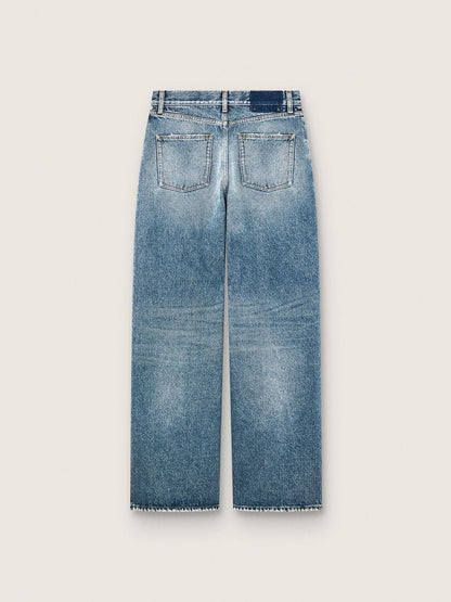 Golden women's boyfriend jeans in stone-washed light blue denim - Golden Goose Women