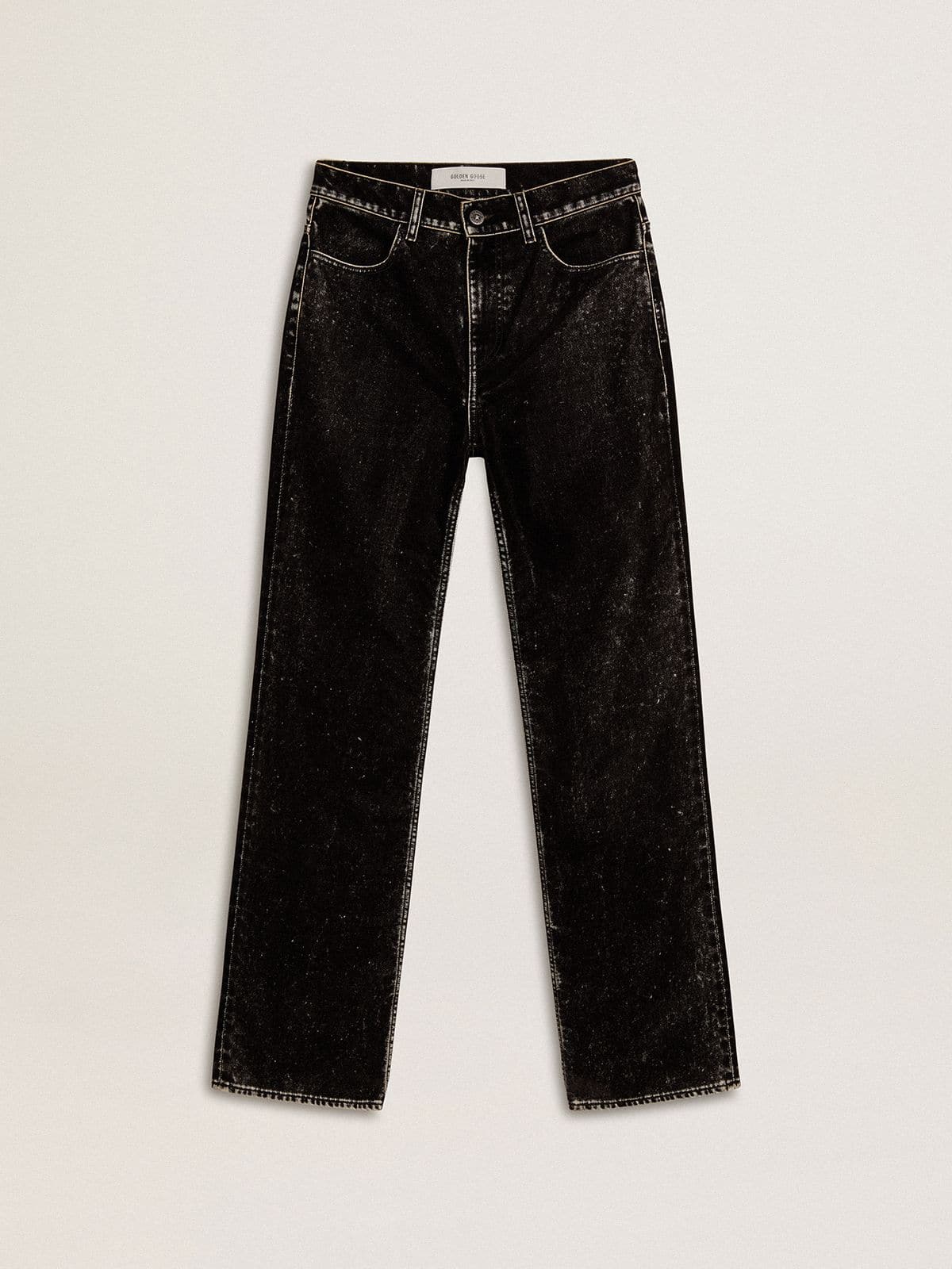 Women's black jeans with a velvet-like wash effect - Golden Goose Women