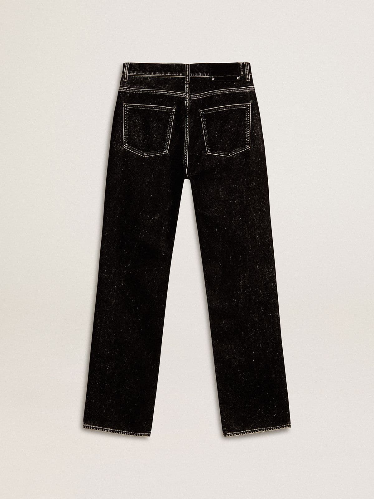 Women's black jeans with a velvet-like wash effect - Golden Goose Women