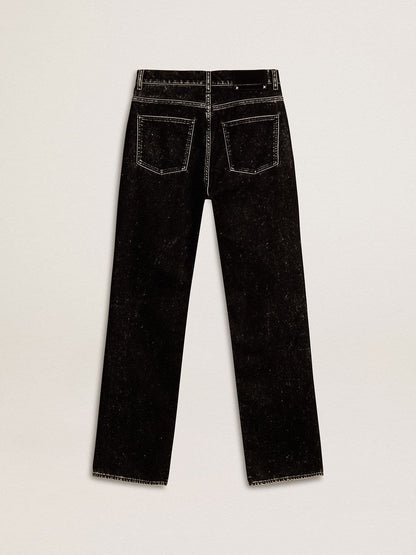 Women's black jeans with a velvet-like wash effect - Golden Goose Women
