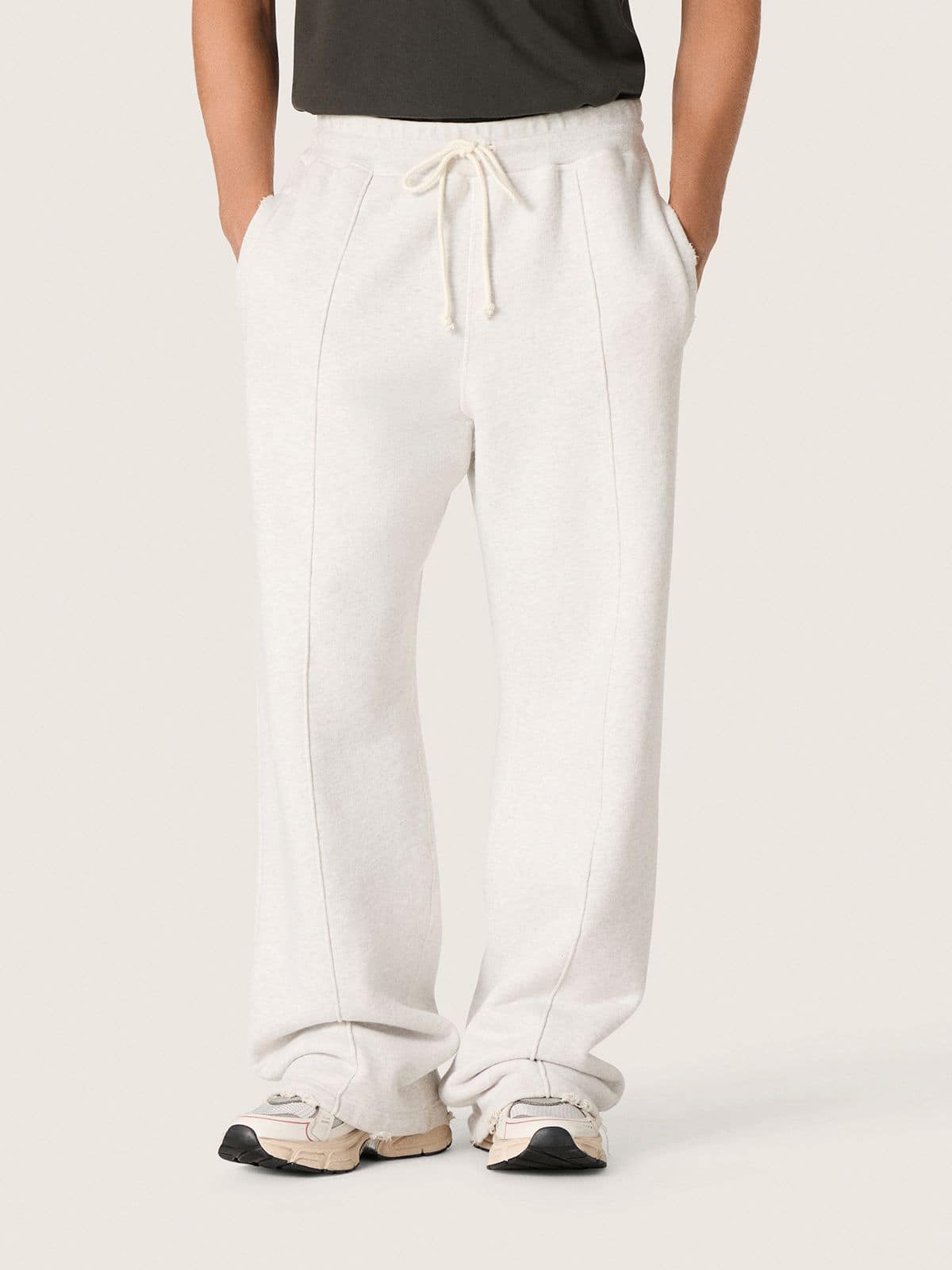 Star unisex sweatpants in gray melange fleece - Golden Goose Women|Men