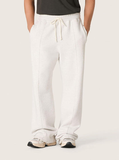 Star unisex sweatpants in gray melange fleece - Golden Goose Women|Men