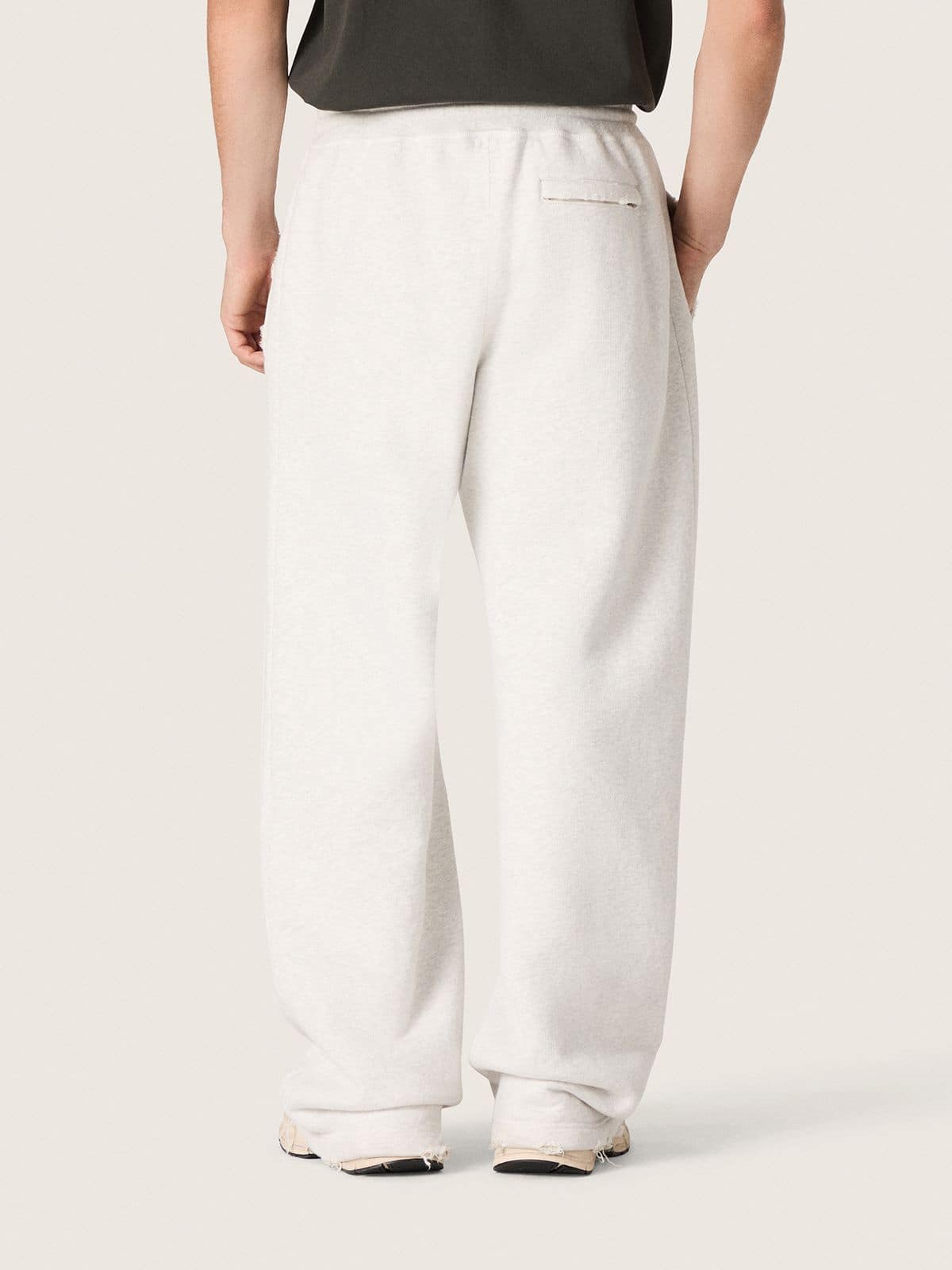 Star unisex sweatpants in gray melange fleece - Golden Goose Women|Men