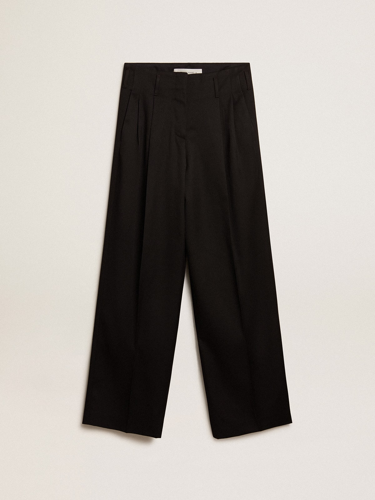Women’s black wool gabardine pants - Golden Goose Women