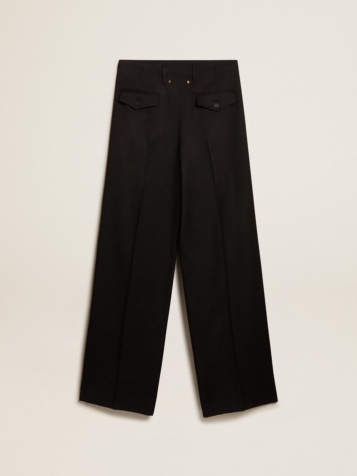 Women’s black wool gabardine pants - Golden Goose Women