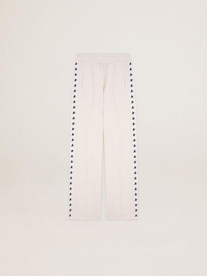 Women’s white joggers with stars on the sides - Golden Goose Women