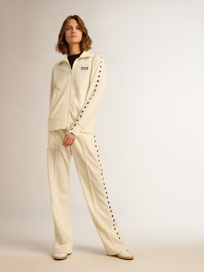 Women’s white joggers with stars on the sides - Golden Goose Women
