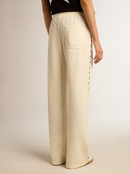 Women’s white joggers with stars on the sides - Golden Goose Women