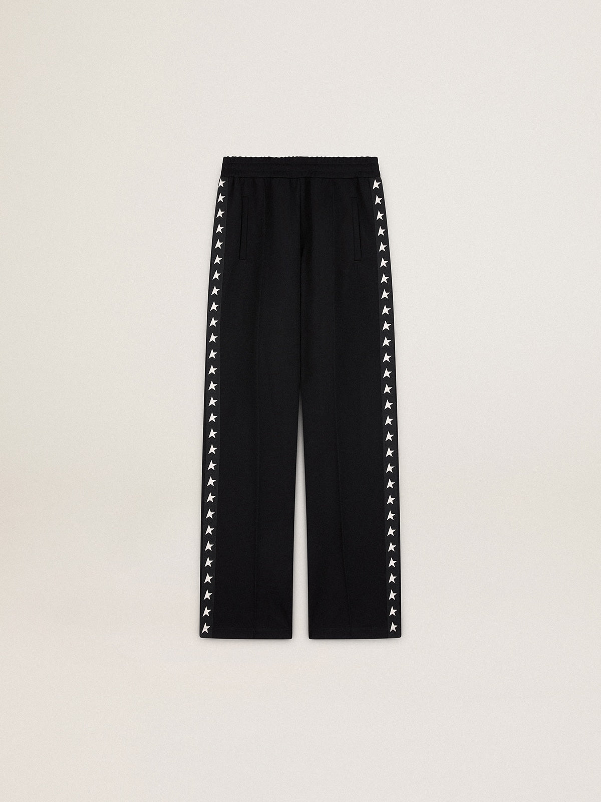 Women’s black joggers with white stars on the sides - Golden Goose Women