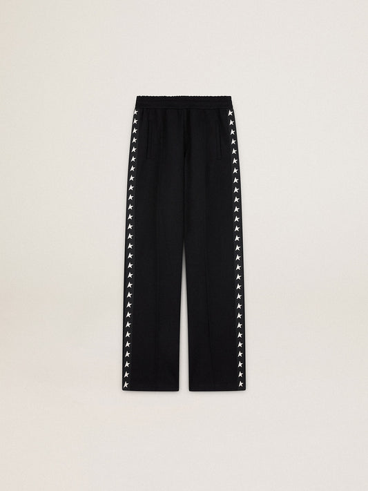 Women’s black joggers with white stars on the sides - Golden Goose Women