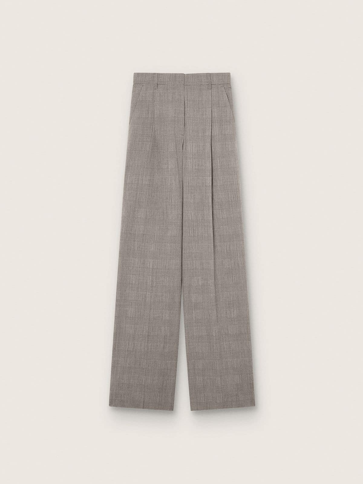 Women’s oversized pants in gray Prince of Wales check - Golden Goose Women