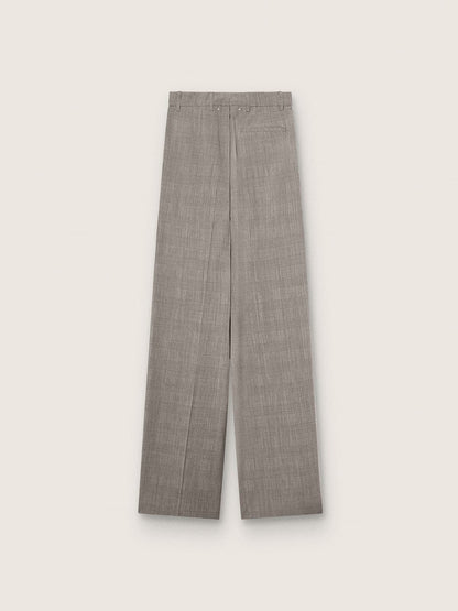Women’s oversized pants in gray Prince of Wales check - Golden Goose Women
