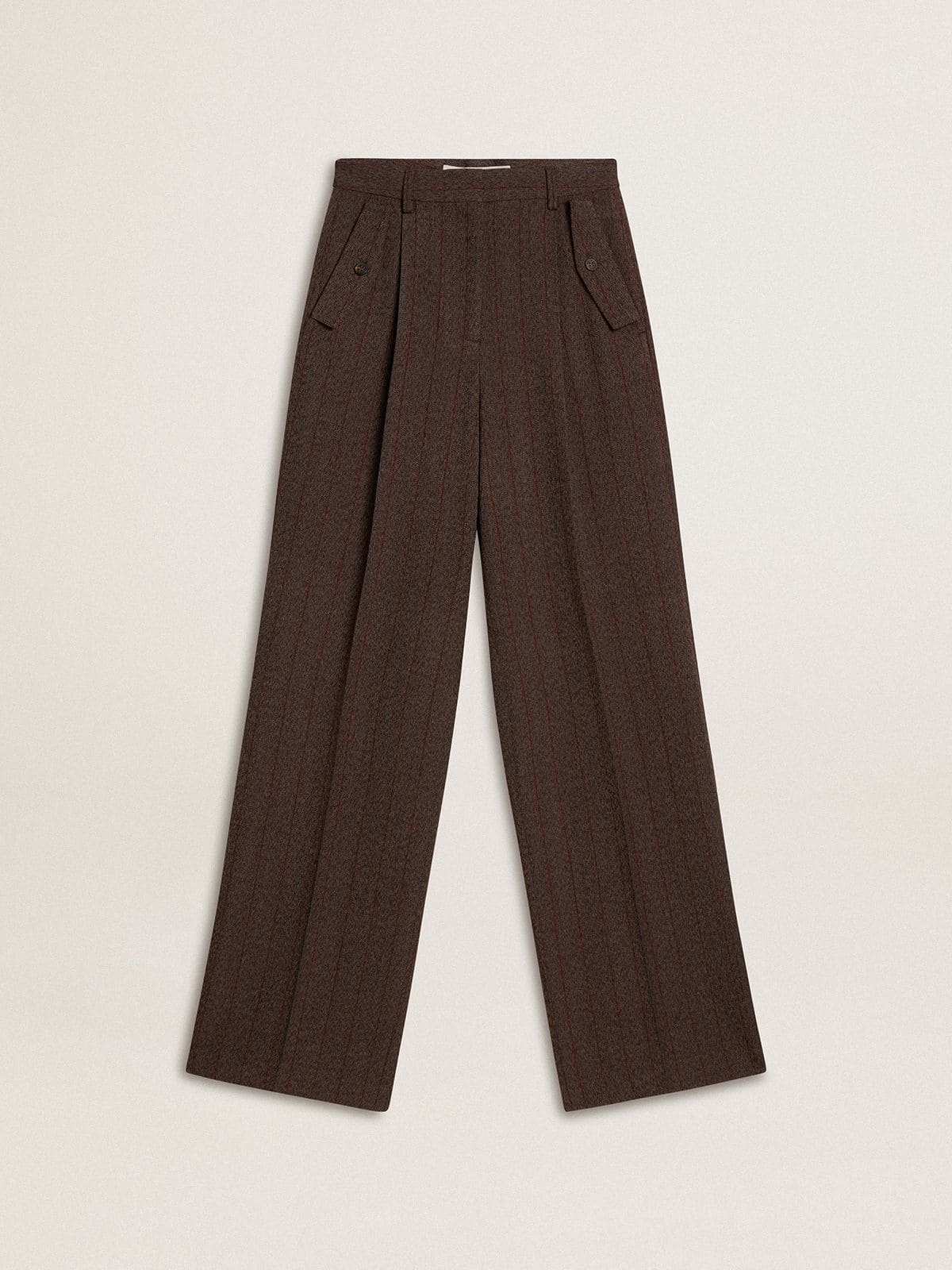 Women's brown virgin wool pants - Golden Goose Women