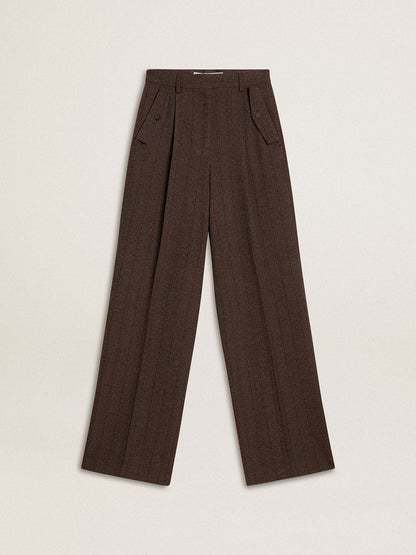 Women's brown virgin wool pants - Golden Goose Women