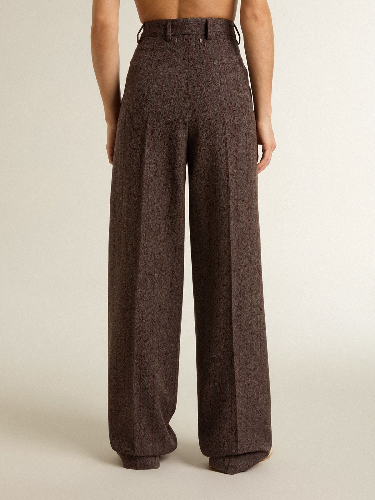 Women's brown virgin wool pants - Golden Goose Women