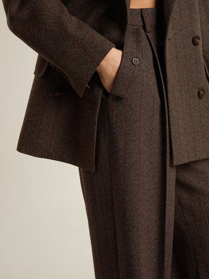 Women's brown virgin wool pants - Golden Goose Women
