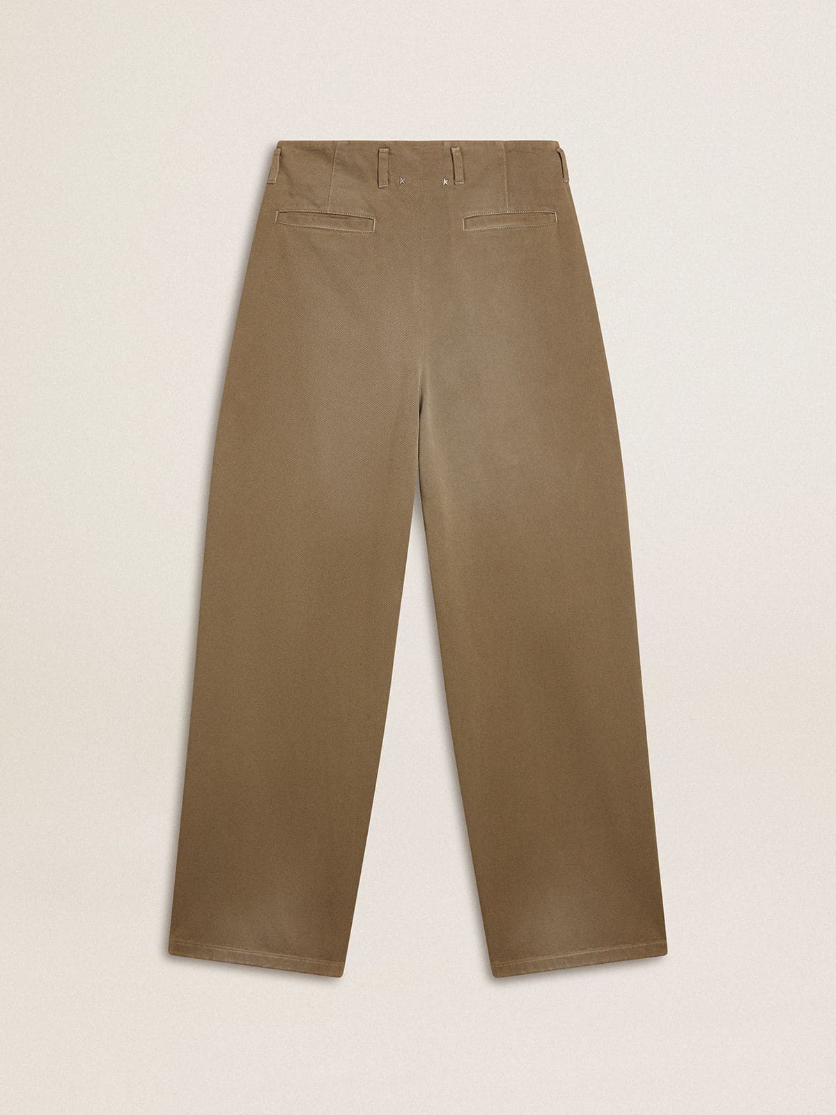 Women's khaki cotton pants - Golden Goose Women