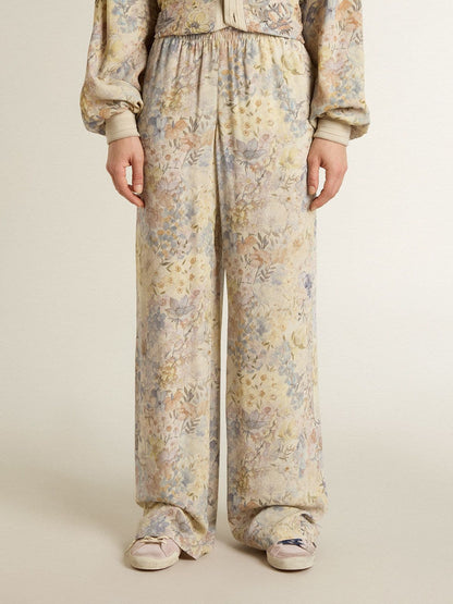 Women's multicolor joggers with floral print - Golden Goose Women