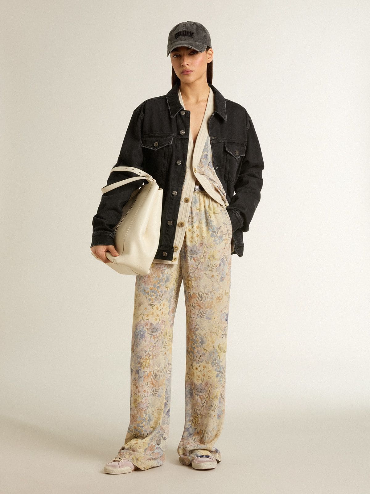 Women's multicolor joggers with floral print - Golden Goose Women