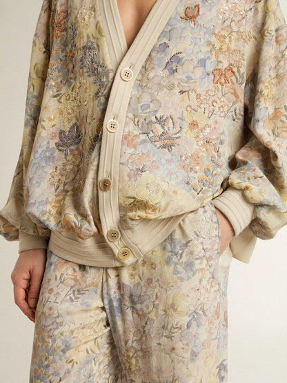 Women's multicolor joggers with floral print - Golden Goose Women