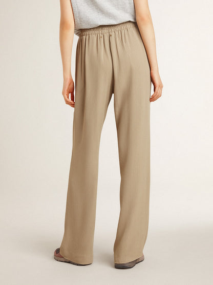 Women's travertine-colored joggers - Golden Goose Women