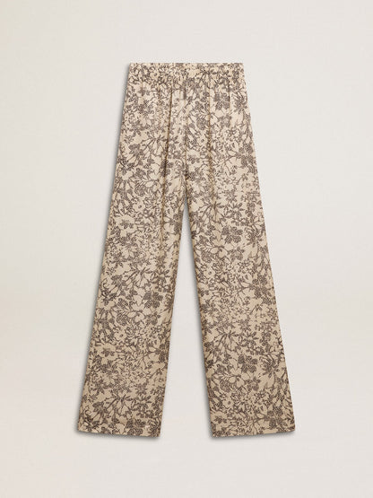 Women's joggers with floral print - Golden Goose Women