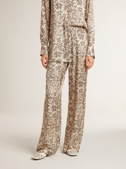 Women's joggers with floral print - Golden Goose Women