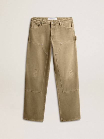 Women's distressed-effect cotton pants - Golden Goose Women