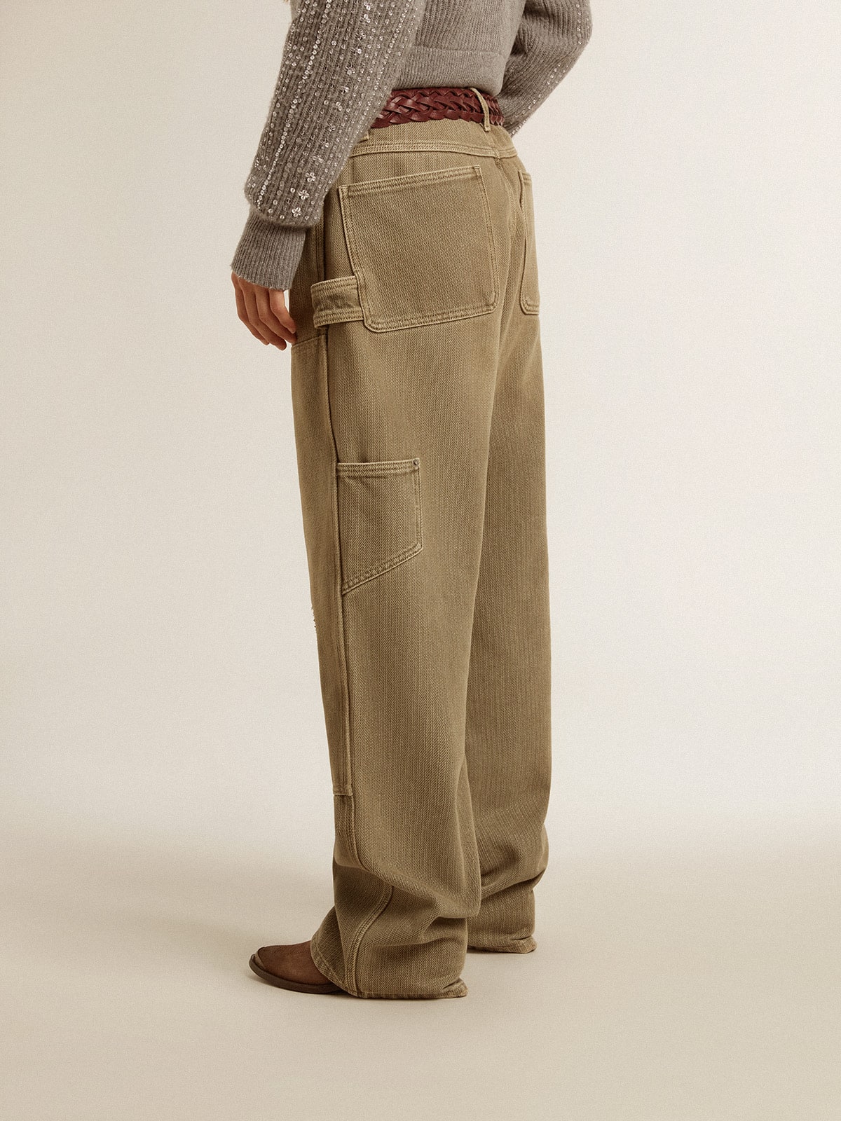 Women's distressed-effect cotton pants - Golden Goose Women